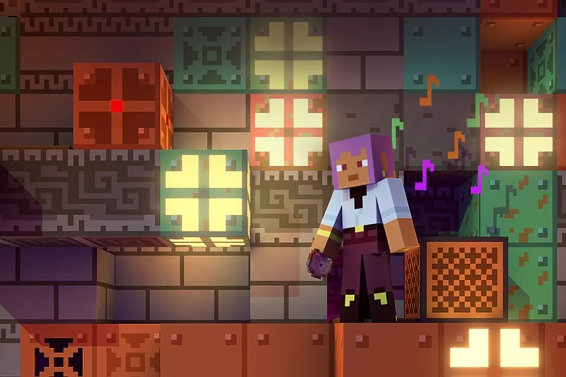 Arte oficial de uma câmara do desafio com tufo, cobre e blocos decorativos
